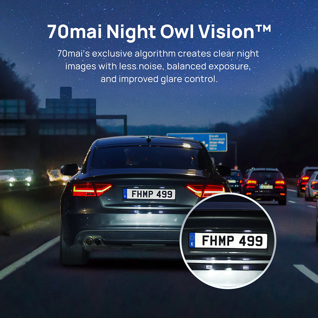 70mai Dash Cam A200 with 1080P 60FPS & Dual-Channel Supported - Image 5