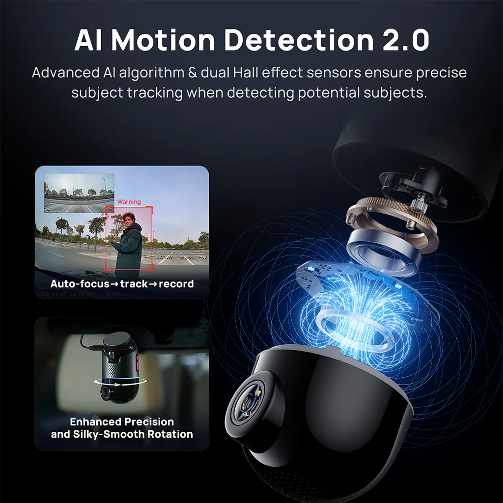 70mai Dash Cam 4K Omni 360° Full View with Dual Sony STARVIS 2, AI 2.0 & 4G LTE Supported - Image 9