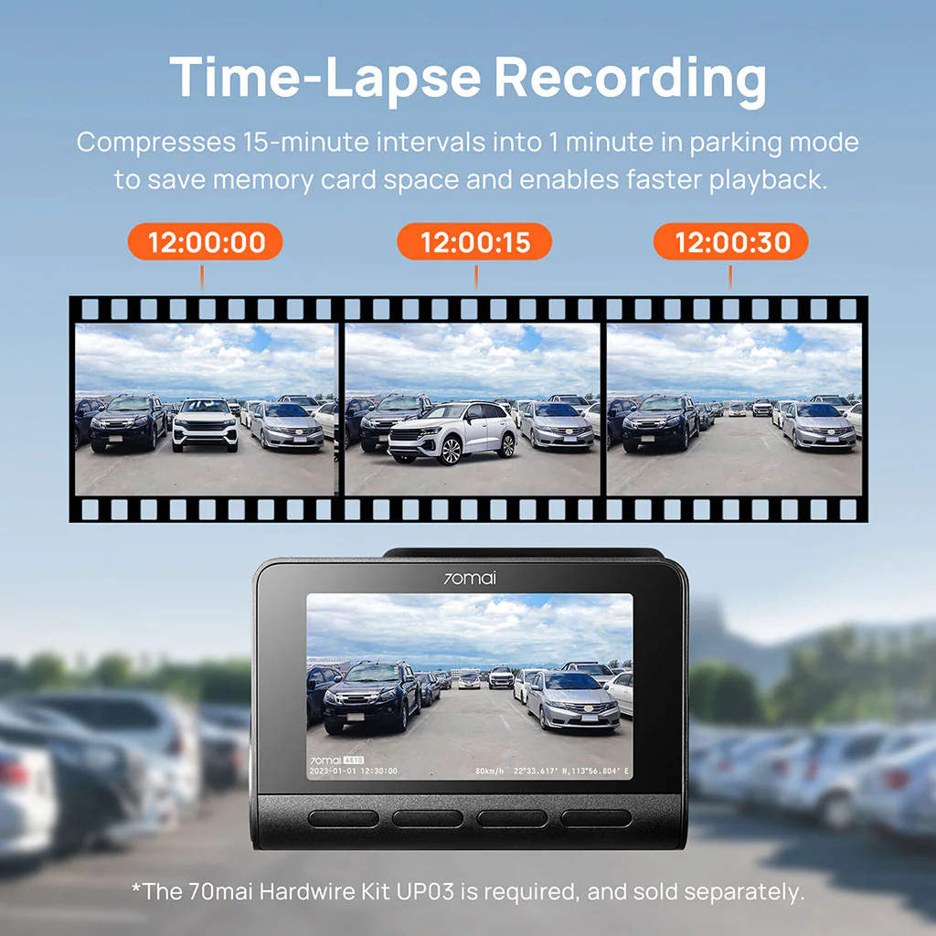 70mai Dash Cam 4K A810 with Sony STARVIS 2 IMX678, 4G LTE & Dual HDR Supported - Image 8